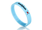 Quality 2.5mm thickness 202mm length debossed and inkfilled custom rubber bracelets wholesale