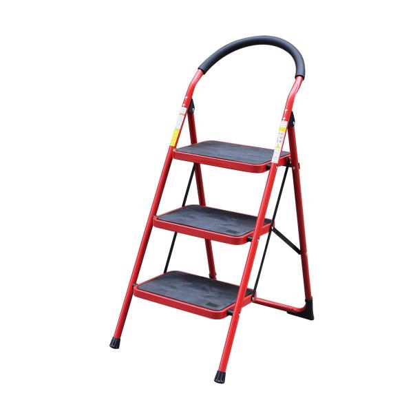 Quality Steel 1.07m 3 Step Telescopic A Frame Step Ladder wholesale