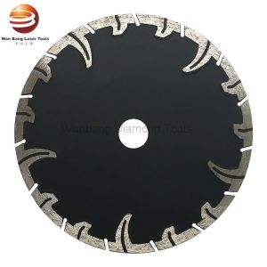 Sintered Turbo Concrete Cutting Saw Blade With Triangle Protective Teeth