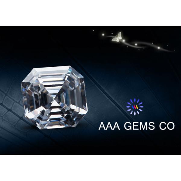 Quality Colorless Lab Created Moissanite Asscher Cutting Shape 4.5 MM wholesale