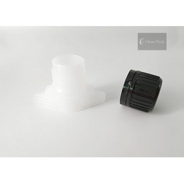 Black / White Twist Top Cap For Plastic Laundry Liquid Bag , Size Customized