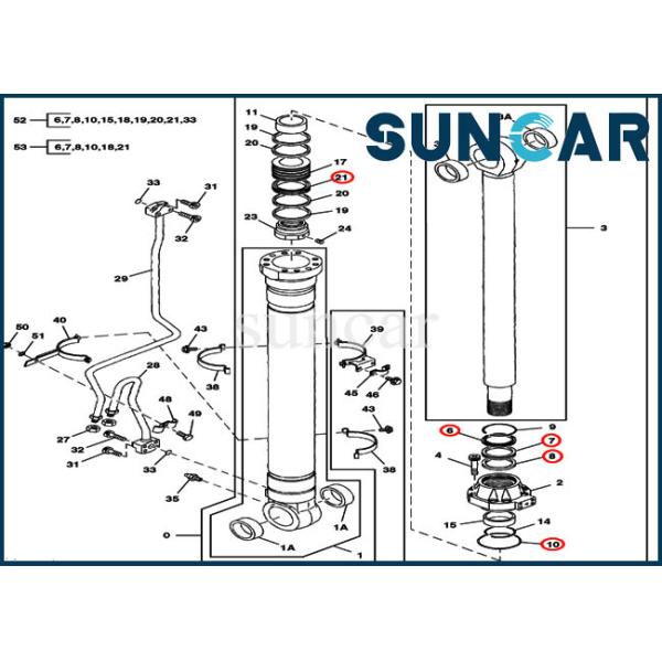 Quality Cylinder Service Kits 9180581 Boom LH/RH Repair Seal Kit For 330LCR JOHN DEERE wholesale