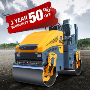 Cheap EPA Euro 5 Compliant Hydraulic Rollers 3 Ton Double Drum Rollers for sale