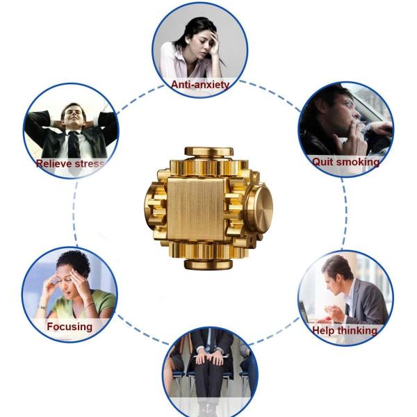 Unisex Metal Fidget Spinner Toy for Anxiety and Stress Relief Gear Linkage Resistance