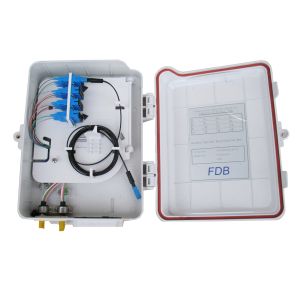 16 FTTH drops Fiber Optic Distribution Box , Wall mounted PLC Splitter