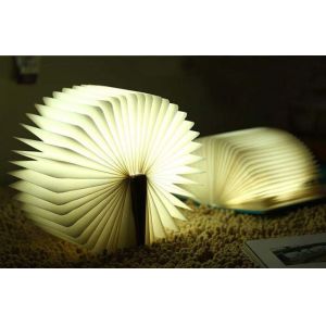 PU Cover 360 Degree Adjustable Rechargable Book Shape Light For Gift