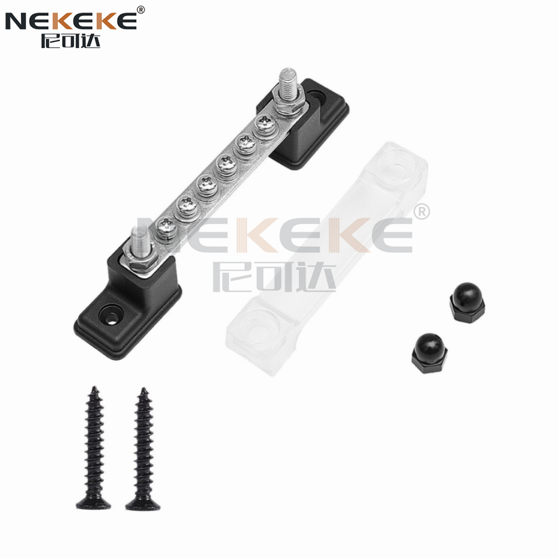 6P 150A Marine Power Bus Bar Copper Nickel Boat Power Distribution Block With