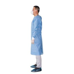 Breathable 40gsm PP CPE SMS Disposable Exam Gowns