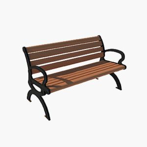Wood Plastic WPC Bench Waterproof WPC Garden Chair Low maintenance