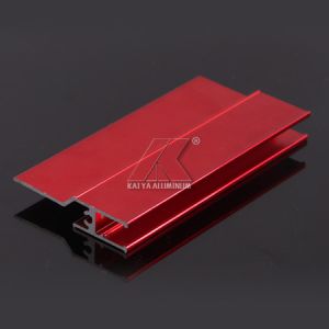 Red Anodized Wardrobe Aluminium Profile RoHS Leakproof Antioxidant Sturdy