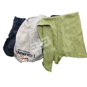 Cheap SJST06-P Wholesale Fabric cut pieces mixed color t shirt rags textile waste rags cleaning recycled wiping cleaning rags for sale