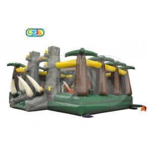 Dinosaur Jurassic Themed Inflatable Bounce House Combo Adventure Amusement