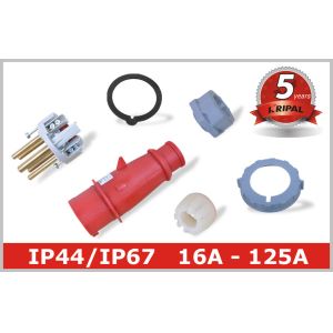 400V 3 Phase Pin and Sleeve Industrial Plug 16A 32A 63A 125A Industrial Socket