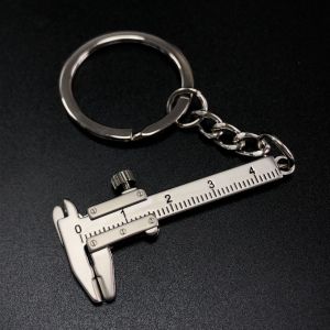 Portable Personalized Metal Keychain Mini Vernier Caliper Measuring Gauging