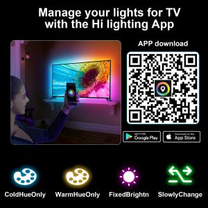 4m 75" - 85" Tv LED Backlights TV Strip Lights With HDMI 2.0 Sync Box Sync With