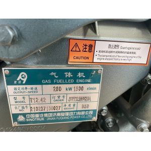 T140GF-S Genset Model T12-1 Engine Model Sinotruk Fuqiang Power 180kw Gas