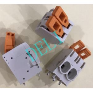 Durable PCB Connector Pitch Spring Clamp Right Angle Terminal Block DL206A-XX-7