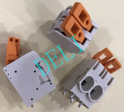 Durable PCB Connector Pitch Spring Clamp Right Angle Terminal Block DL206A-XX-7