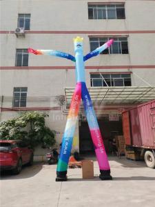 Cheap Advertising 2 Lane Inflatable Dancing Man Mr.Welcome With Air Blower for sale