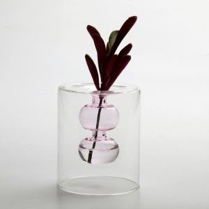 Creative Artistic Double Height Borosilicate Glass Vases