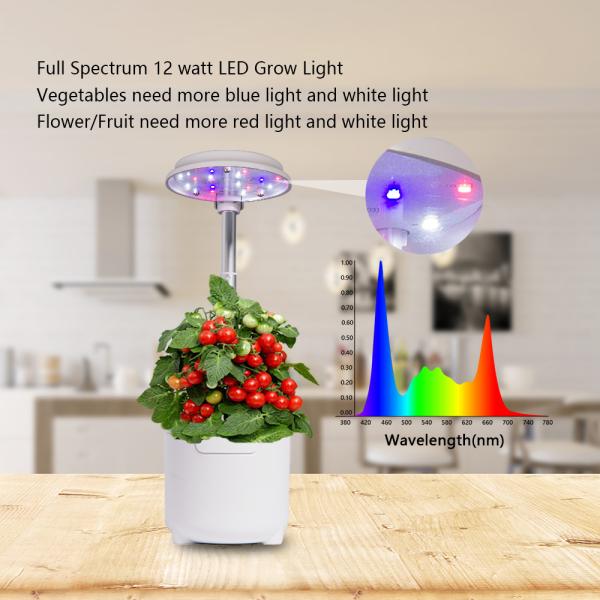 AC90V LED Hydroponic Growing System 0.75L Water Tank For Garden
