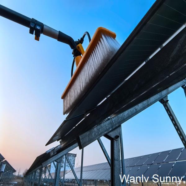 Quality 7.5-Meter Extendable Pole and 35-Cm Flat Head Water Fed Kit for Solar Panel Cleaning wholesale