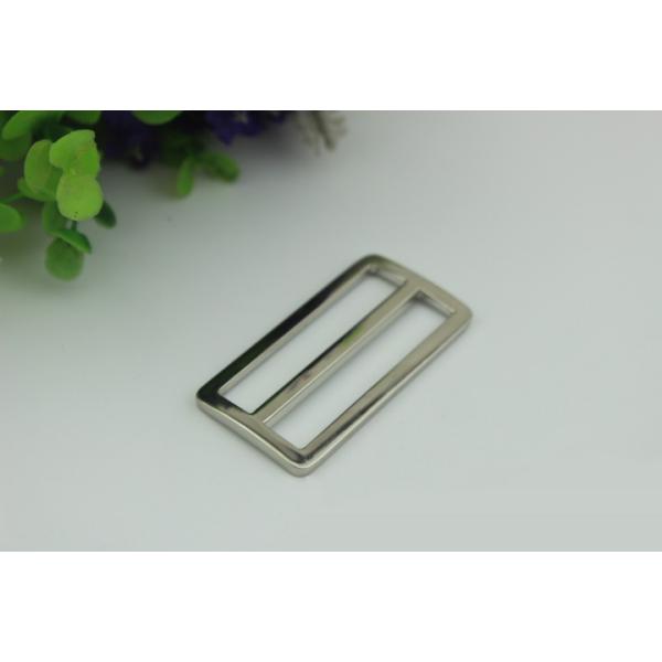China manufacturer 50 mm nickel color bag adjuster slide strap metal tri-glide buckle