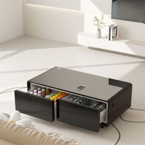Smart Coffee Table Fridge Modern Living Room Furniture with Refrigerated Wine