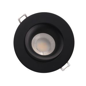 Black Leading Edge Dimmable LED Downlights 3.5'' 9 Watt 750lm For Wet Location