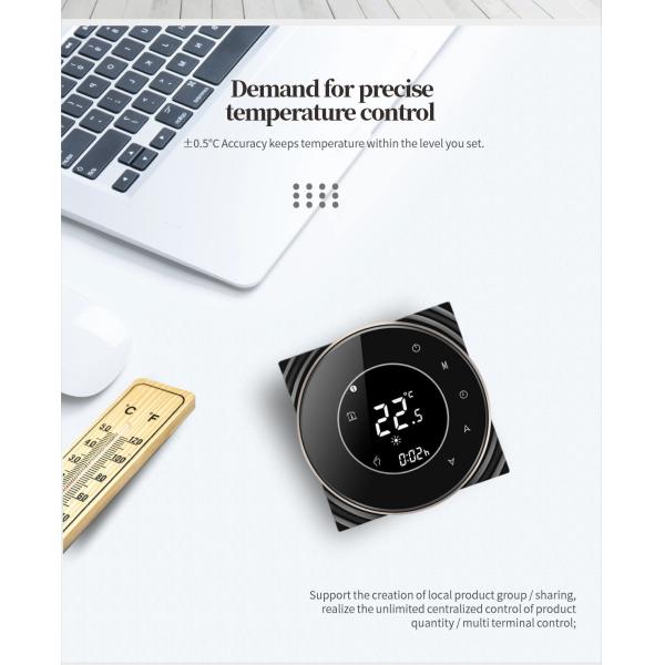 Indoor Smart Round Thermostat 16A Electric Floor Heating Thermostat