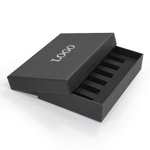 Custom Matt Black Paper Gift Box With Foam Insert For Perfume Packages
