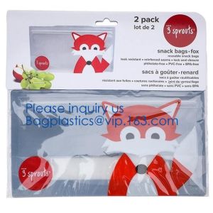 Biodegradable Portable Bottle Shape Transparent Self-sealing Bag Cookies Snacks