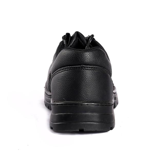 Lace Up PU Sole Embossed Cow Leather Upper Nylon Fabric Fashion Boot Safety Shoes