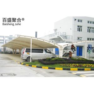 PVDF/PTFE PVC Coated T Tensile Car Parking Structure Shed Fire Resistance