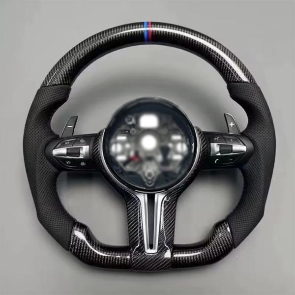 Black M Performance Leather Steering Wheel Perfect Fit for BMW 320 525 F10 F20