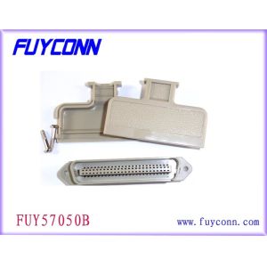 Tyco 180 Degree Male Centronic Solder 50 Pin Connector With Plastic Cover