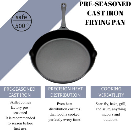 16cm Cast Iron Frying Pan Deep Cast Iron Skillet For Stir Frying