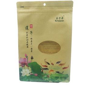 China 250g 500g Lotus Seeds Flat Bottom Packaging Bag With Opening Window Heat Seal on sale
