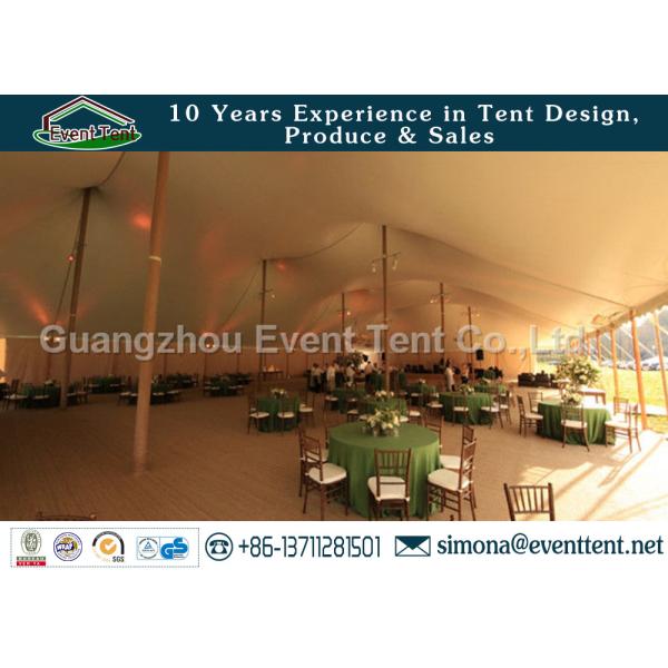 Red Customized Freeform Stretch Tent Windproof With Mesh Window / Glass Window