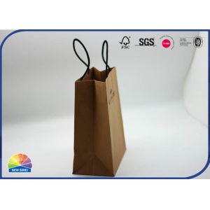 Pantone Color Customized 4C Printed Kraft Paper Bags With Twisted Handle