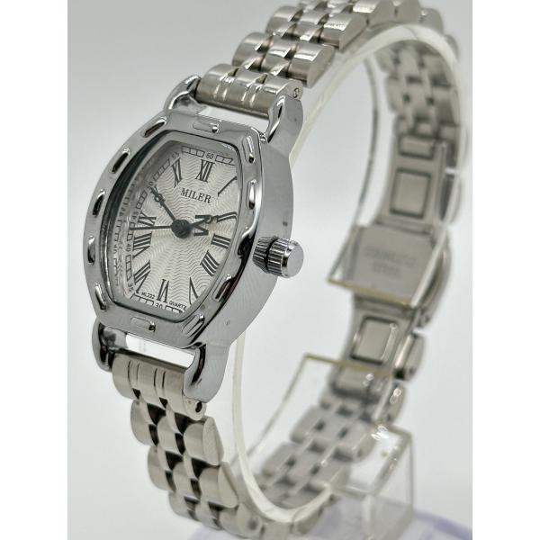 Womens Stainless Steel Strap Watch Quartz Watch With Deployment Buckle Date Display