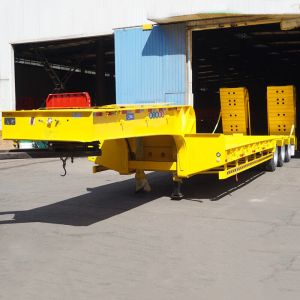 China CE Transport 16T Axle CIMC 80T Lowbed Semi Trailer on sale