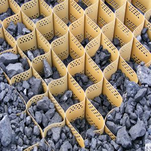 10cm Height Hdpe Geocell Driveway Grid Yellow Color