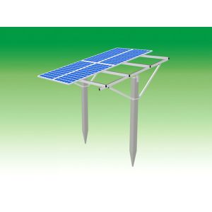 Aluminum Rails Solar Panel Ground Mounting Systems With Cement Foundation