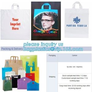 china product printing design foldable clothes plastic carry bag/custom ldpe die