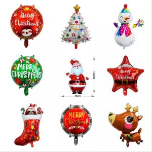 China Wholesal Merry Christmas Foil Balloon Christmas Tree Shape Snowman Star Decoration on sale