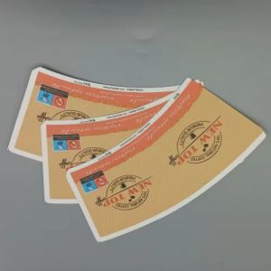 High Tear Paper Cup Fan Disposable Biodegradable Food Grade For Beverage