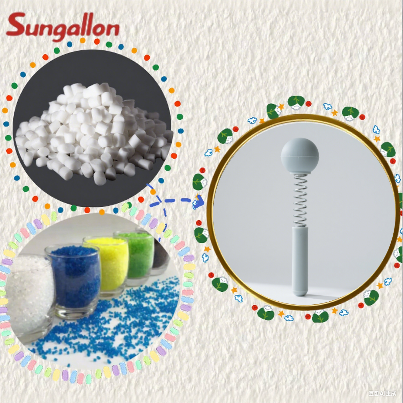 Massage Hammer Special TPE Particles, Non-Toxic Odorless, Wear-Resistant Bulk