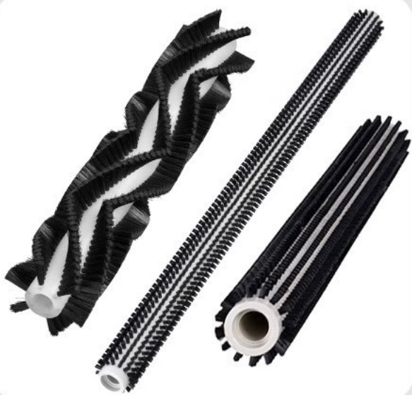 Quality Efficient Rotating Spiral Cylinder Roller Solar Panel Cleaning Brush with Nylon Bristles wholesale