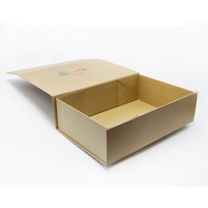 Magnetic Closure Recycled Paper Gift Boxes Ribbon Handle Rectangular Folding